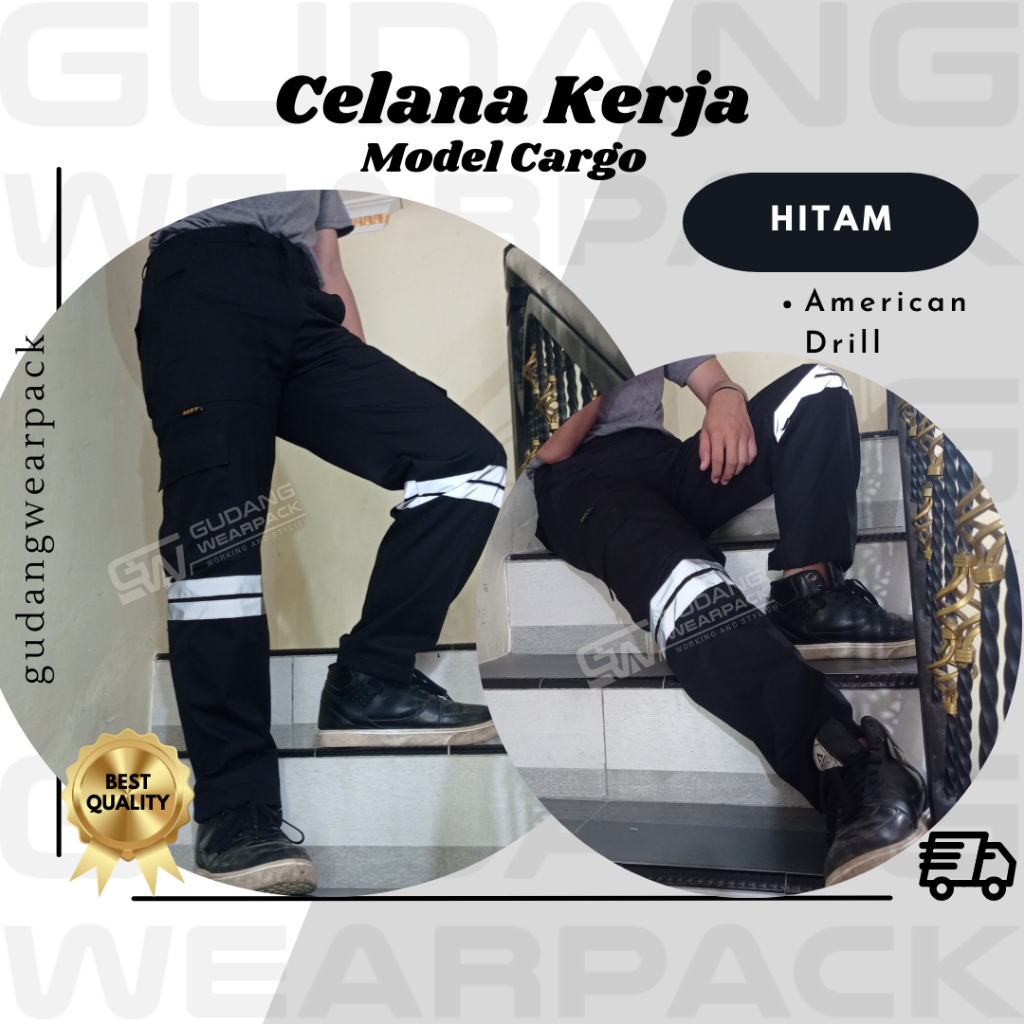 Gudang Wearpack - Celana Kerja Seragam Proyek Warna Hitam