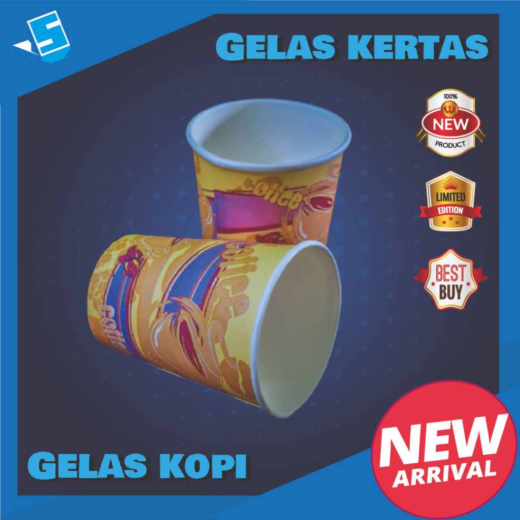 Gelas Kopi / Gelas Kertas / Paper cup / Gelas minum kertas / Gelas Motif / Paper cup motif / Gelas 2