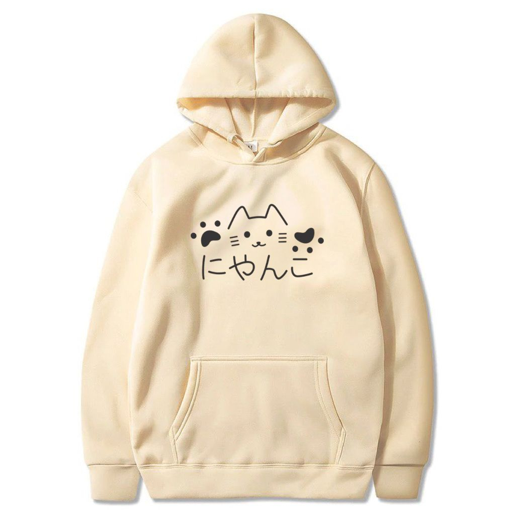 (Custom Size) JAPAN CAT Hoodie Sweater Pria &amp; Wanita