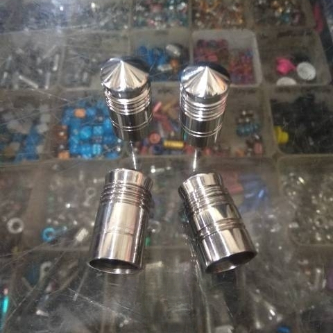 [X371] Tutup Pentil Ban Stenlis Model Pagoda Jumbo Panjang 3cm