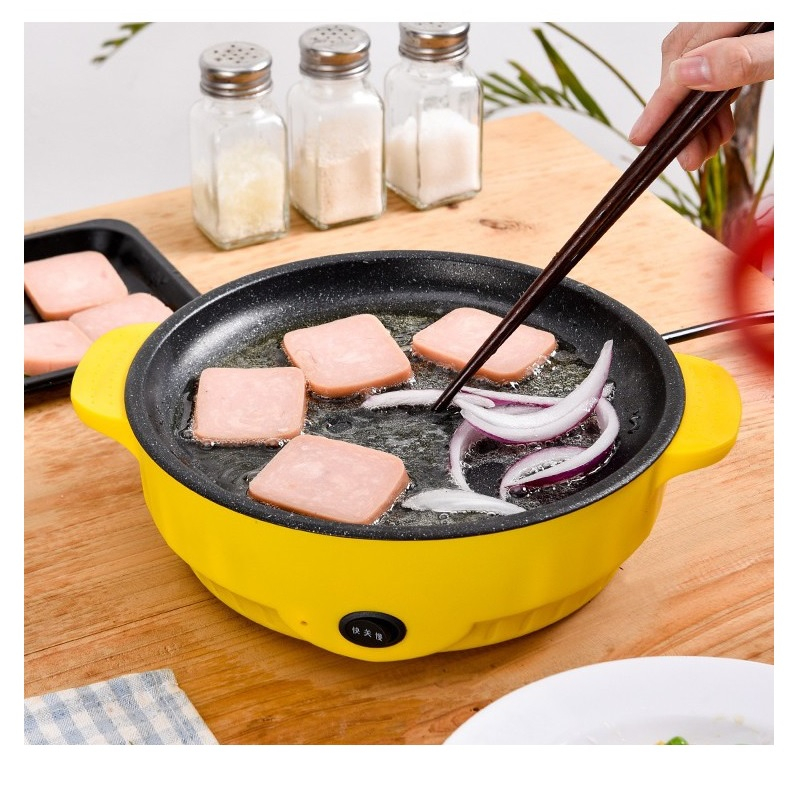 &lt; M.A &gt; PANCI LISTRIK KUKUS /Panci Elektrik Multifungsi Electric Fry Pan Panci Listrik Lapis Keramik &amp;  Panci Elektrik Panci Listrik Panci BBQ Panci Panggang Elektrik Grill Pan Anti Lengket