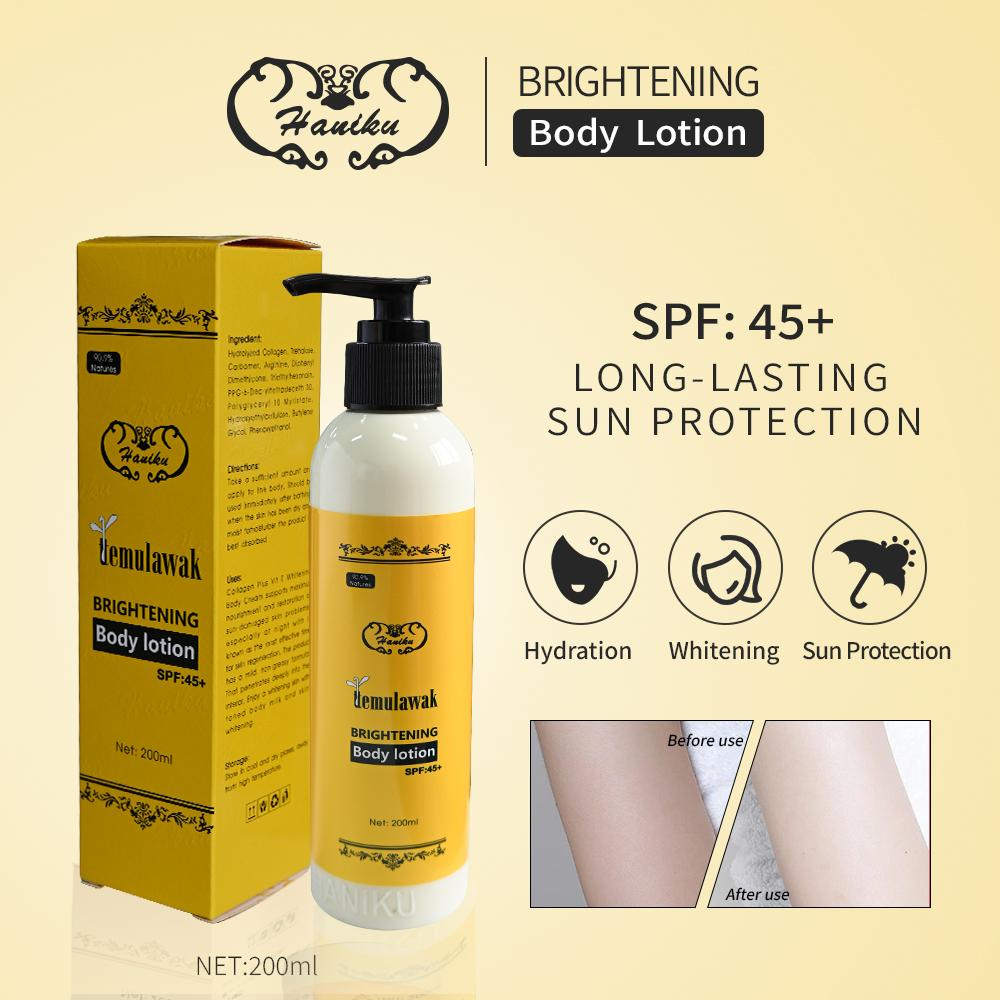 ( Per Pcs ) Body Lotion Temulawak Haniku / Brightening Body Lotion SPF 45+