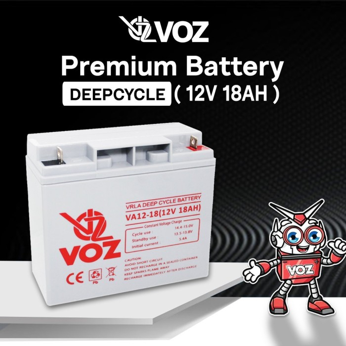 Voz Baterai Deep Cycle 12V 18 Ah| Baterai UPS | Baterai Panel Surya