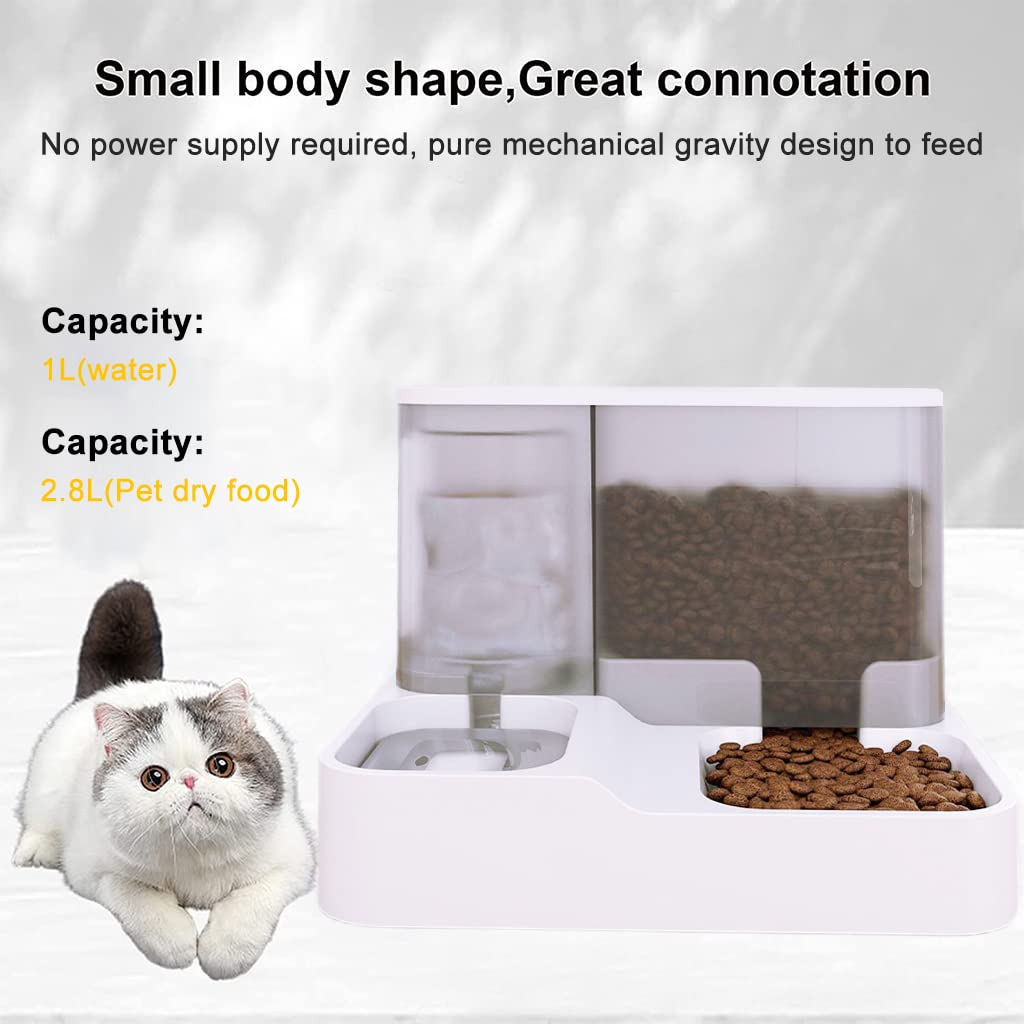 Tempat Makan dan Minum Hewan Peliharaan Otomatis 2 in 1 2.8L - L18 - Gray