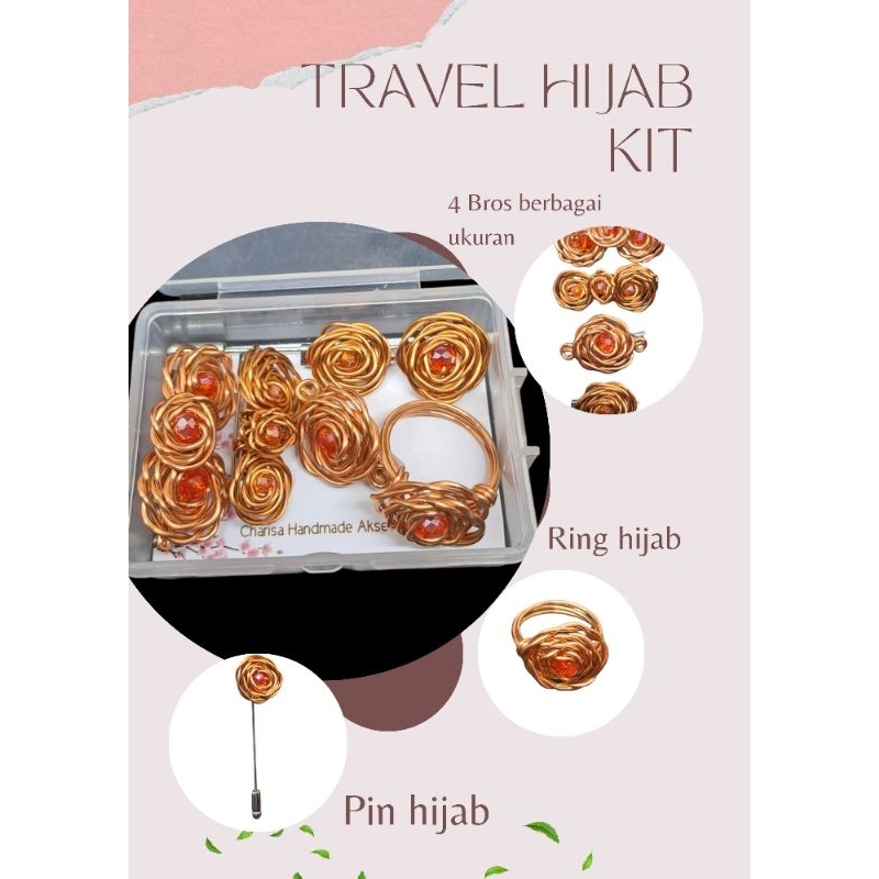 Travel hijab kit/compact hijab kit/aksesoris traveling