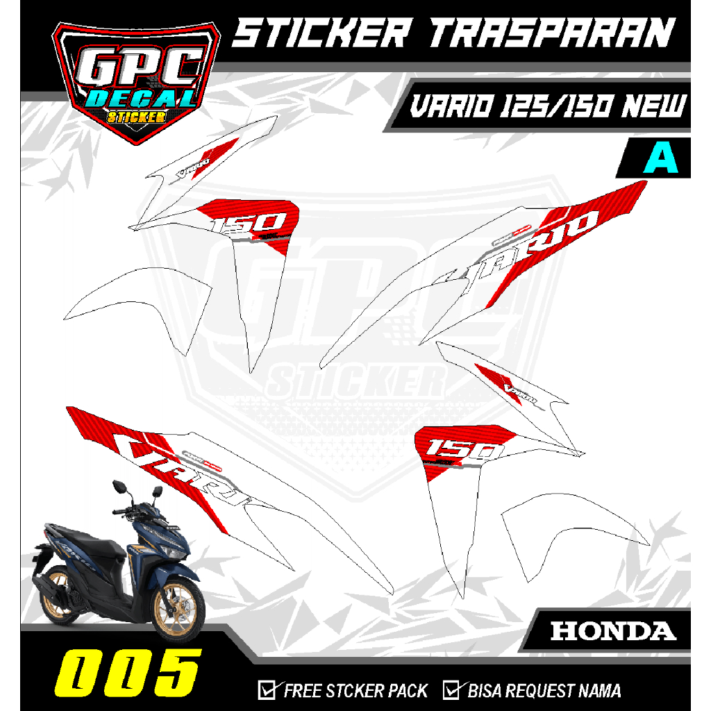 STRIPING VARIO 125/150 NEW DESAIN MINIMALIS KEREN GPC DECAL 005