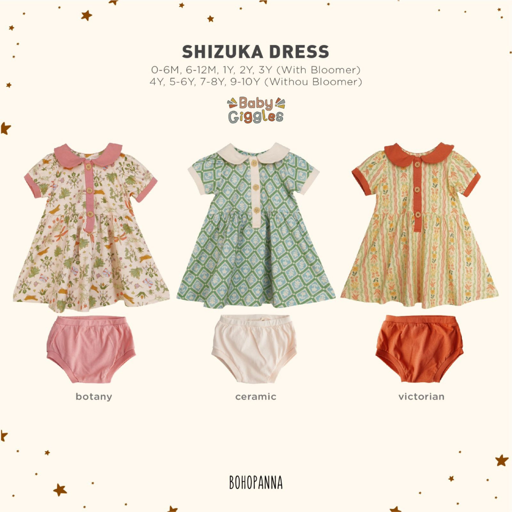 BOHOPANNA SHIZUKA DRESS NEW ANAK USIA 0-10 TAHUN