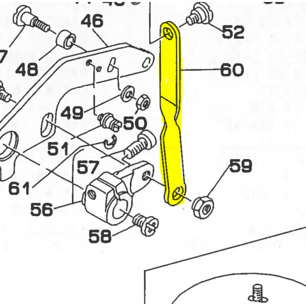 Stop Motion Connecting Lever 135-20903 Mesin Jahit Bartack YX-1850 / LK-1850