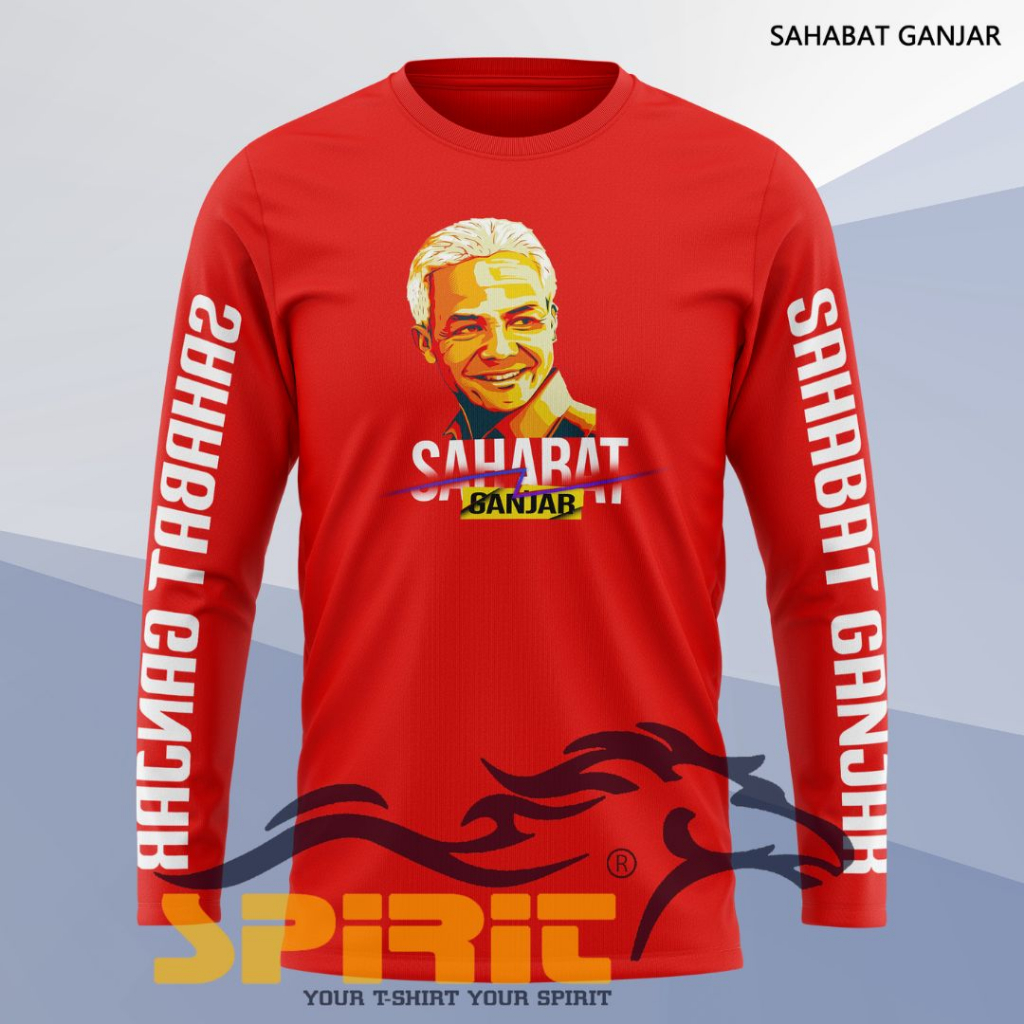 ganjar pranowo cotton premium kaos desain terbaru lengan panjang