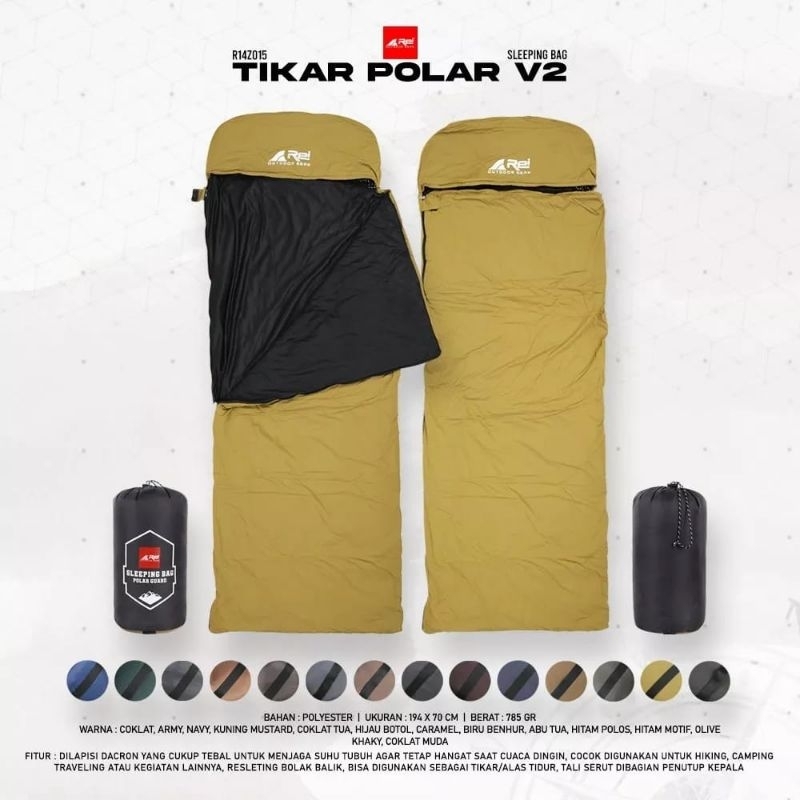 Sleeping Bag Arei Outdoor Gear Tikar V2 / Tikar Polar V2 / Kantong Tempat Tidur Camping Arei ORIGINA