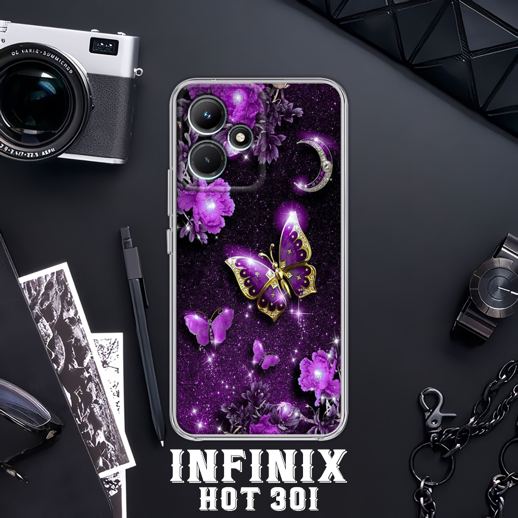 Case INFINIX HOT 30i NFC [ BUTERFLY ] Casing INFINIX HOT 30i NFC TERBARU - Case Hp INFINIX HOT 30i N