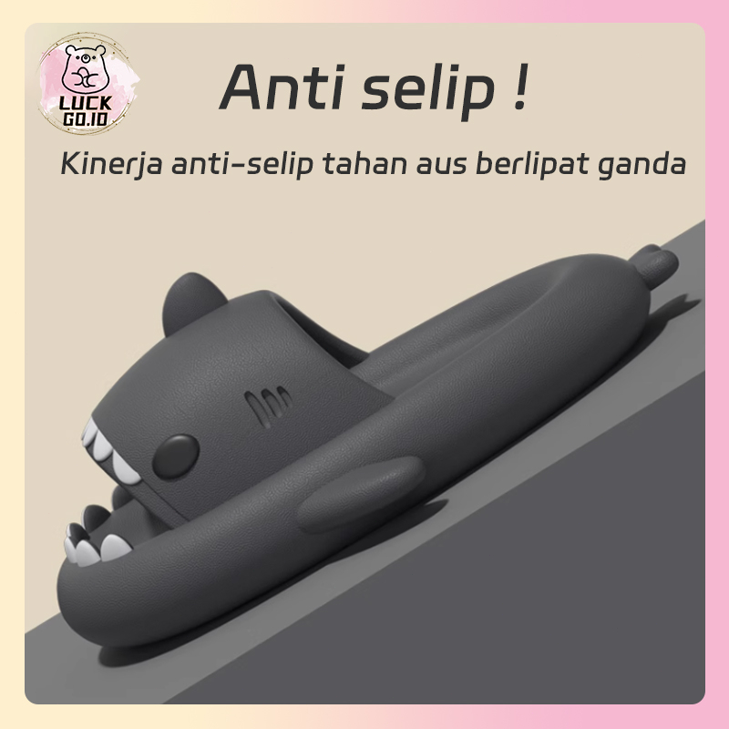 Sandal Hiu Sandal Rumah Wanita Empuk Anti Slip Sendal Karet Sandal Selop Couple Murah lembut Mandi EVA