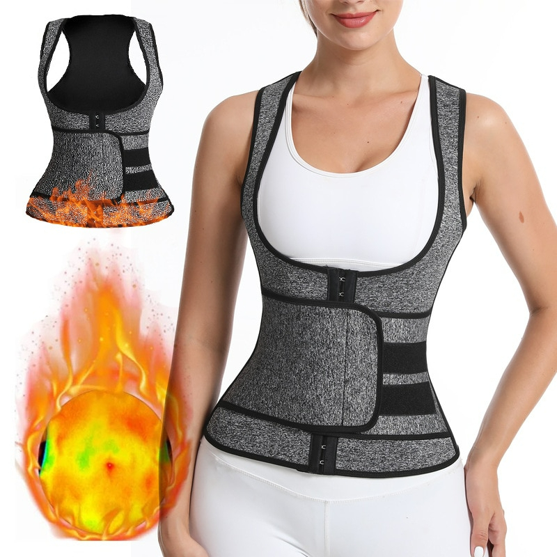 Korset Wanita Pembentuk Tubuh Slimming Body Shaper M - QY08 - Gray