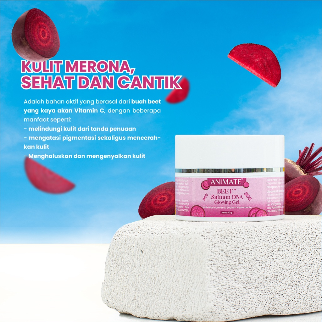 ❤ MEMEY ❤ ANIMATE Glowing Gel Moisturizer DNA Salmon + Strawberry | Mango | Yuzu | Beet