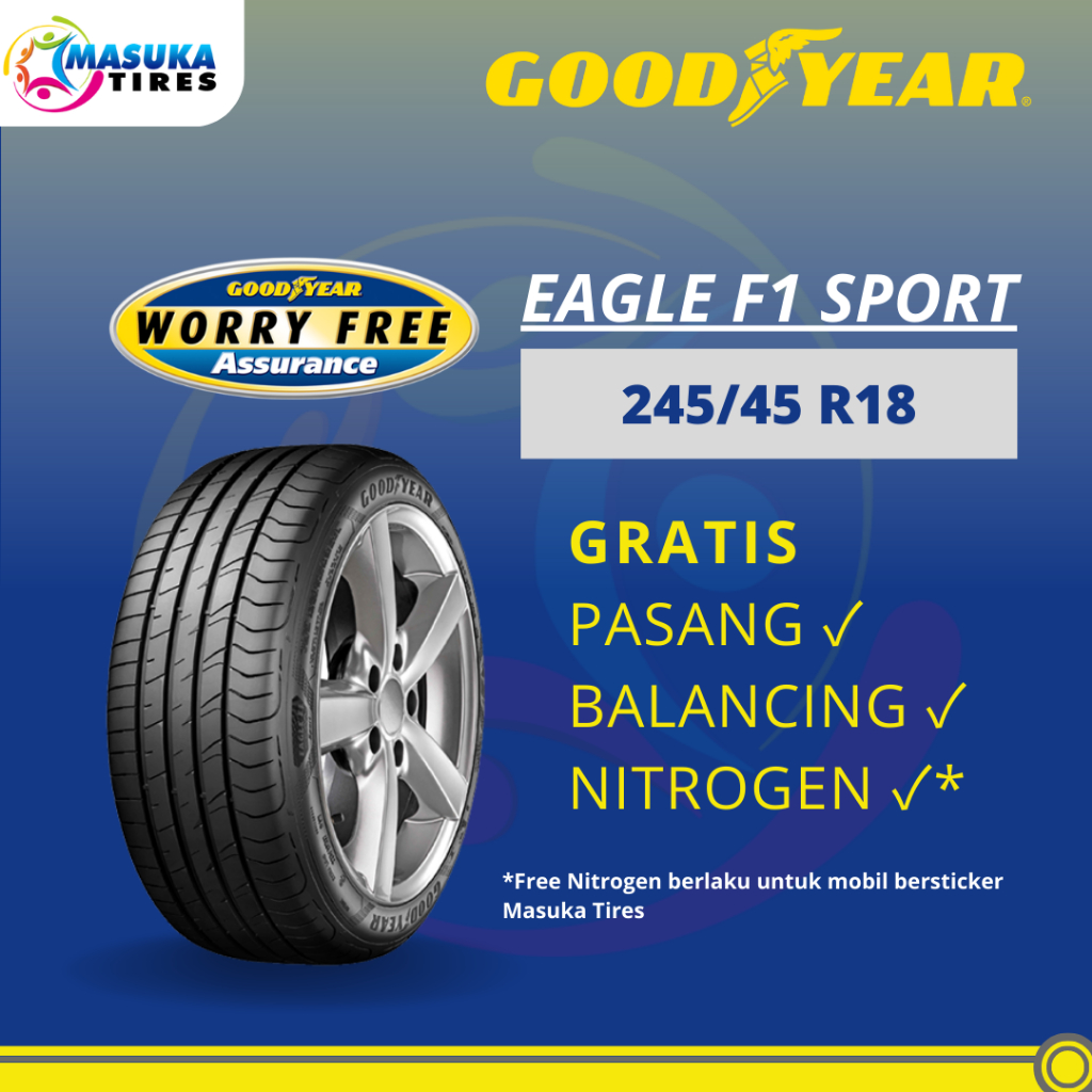 245/45 R18 95Y Eagle F1 Sport Goodyear Ban Mobil (KIRIM KE ALAMAT)