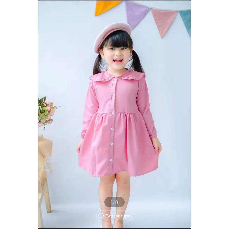 DRESS ANAK PEREMPUAN TERLUCUDRESS AMORA BISA PILIH WARNA UNTUK 3-6 TAHUN