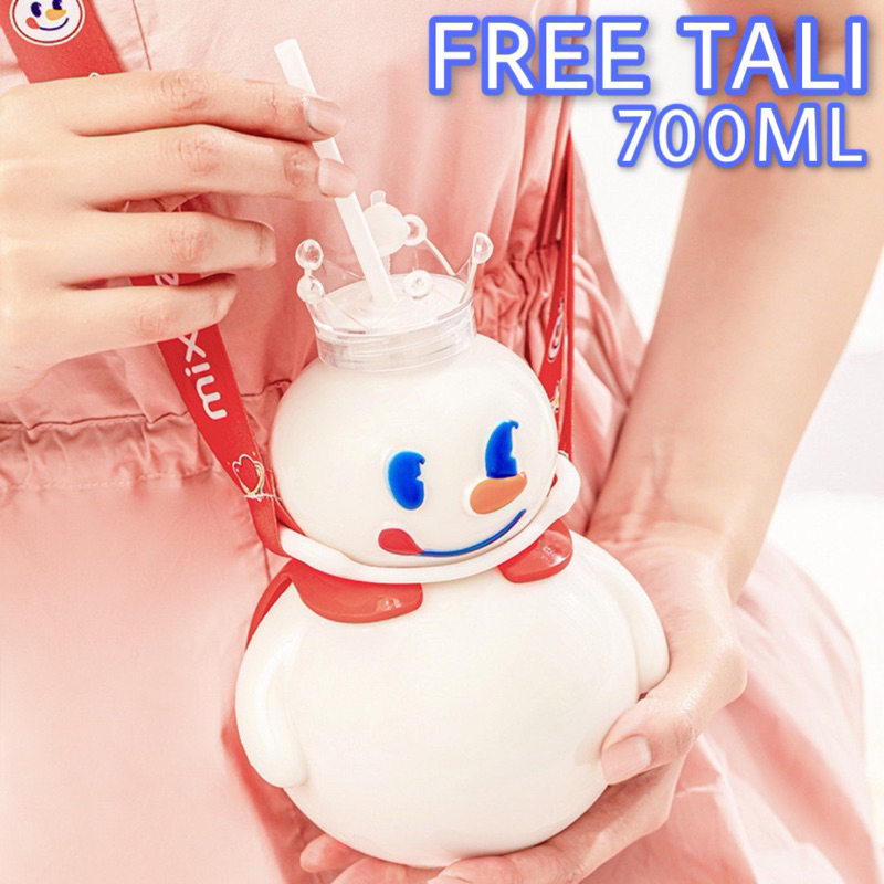 Botol Mimum Tumbler MIXUE Snow King 700ml (FREE TALI)