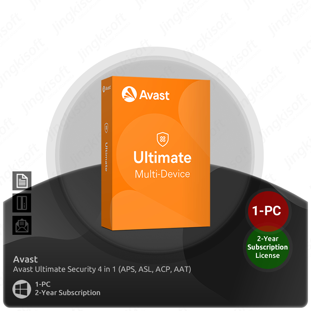 Avast Ultimate 4in1 (2-Year 1-Computer) - Include Avast Premium Security, Avast Cleanup Premium, Ava