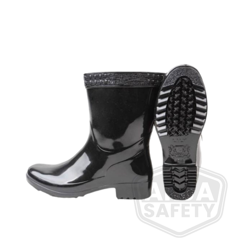 [ ARJA SAFETY ] Sepatu Boot Pendek Hitam Lily 009 - Sepatu Safety Boots | Sepatu Safety | Sepatu Proyek | Sepatu Pabrik | Sepatu Kebersihan | Sepatu Hitam