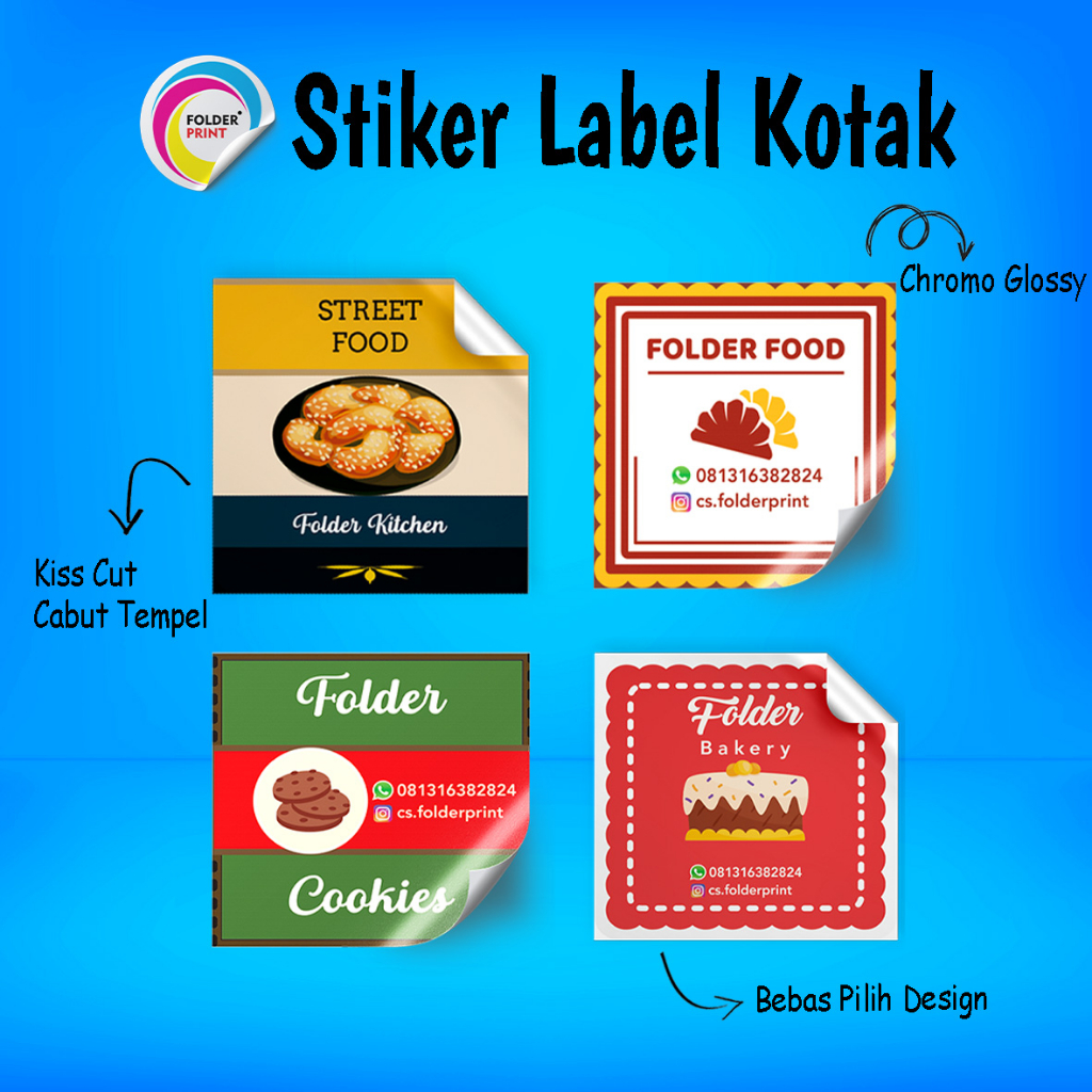 Cetak Stiker Label Kotak Custom Kemasan Produk