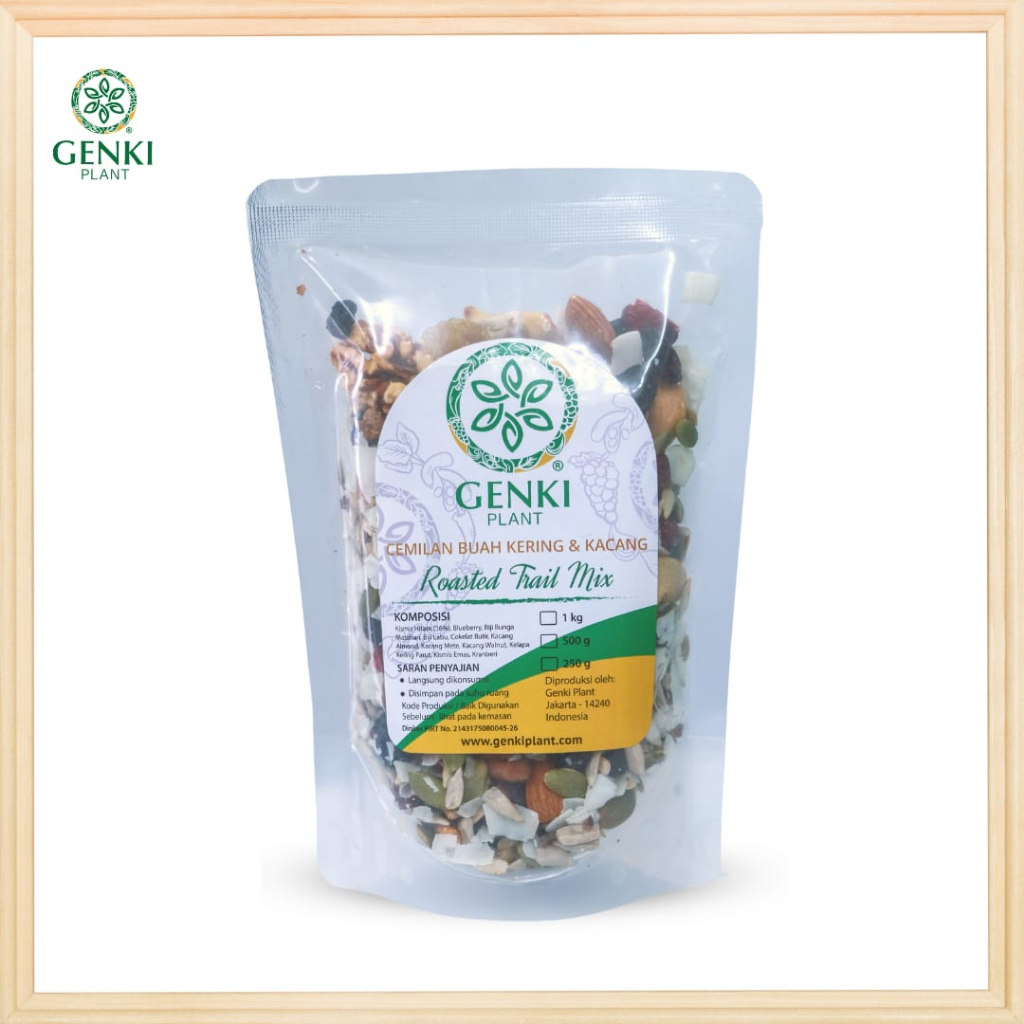 

Genki Plant Cemilan Buah Kering dan Kacang Panggang / Roasted Trail Mix - 250 g