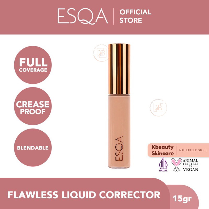 ESQA Flawless Liquid Corrector orange corrector, peach corrector, strawberry corrector