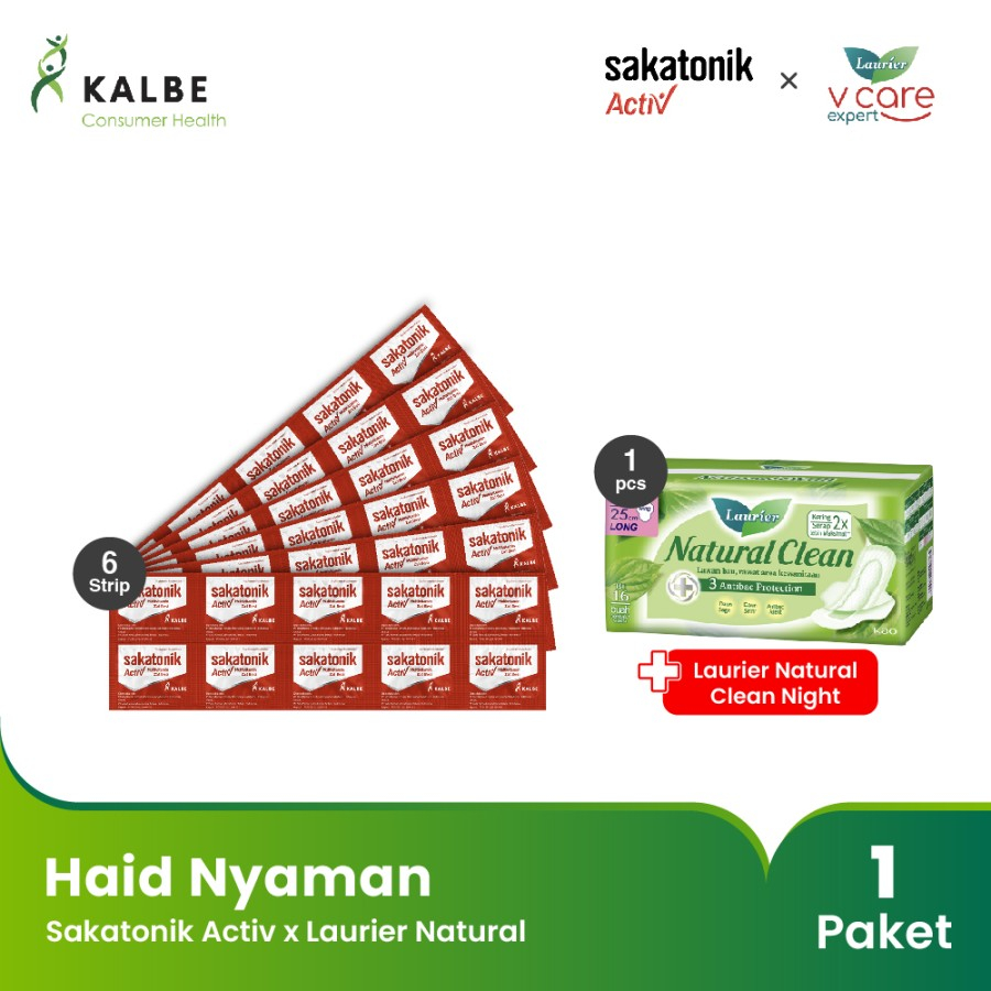 Haid Nyaman : Sakatonik Activ Multivitamin Mineral x Laurier Natural