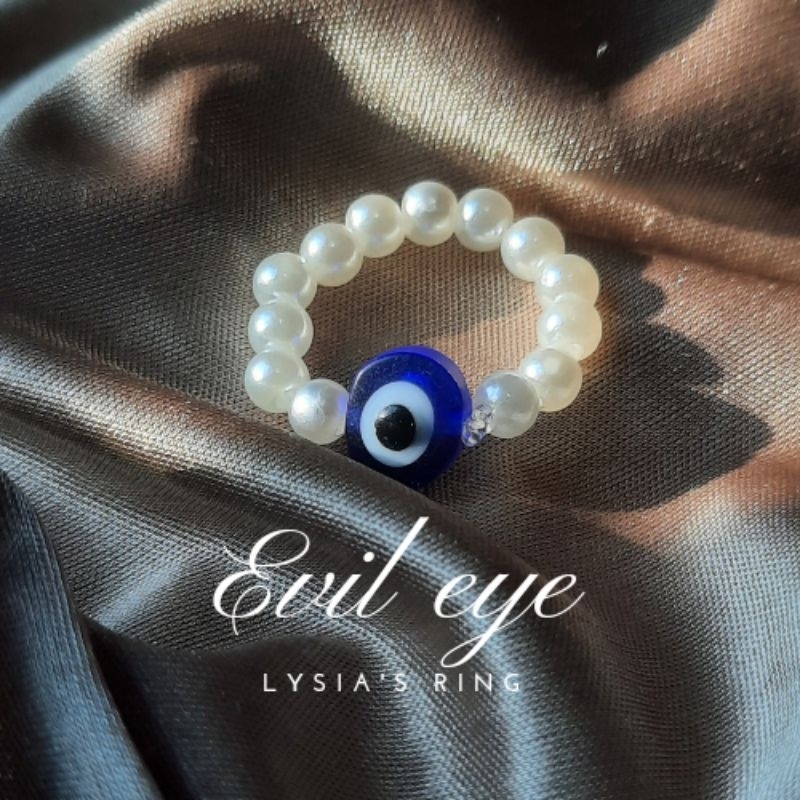 evil eye ring cincin Evil eye cincin mutiara manik manik