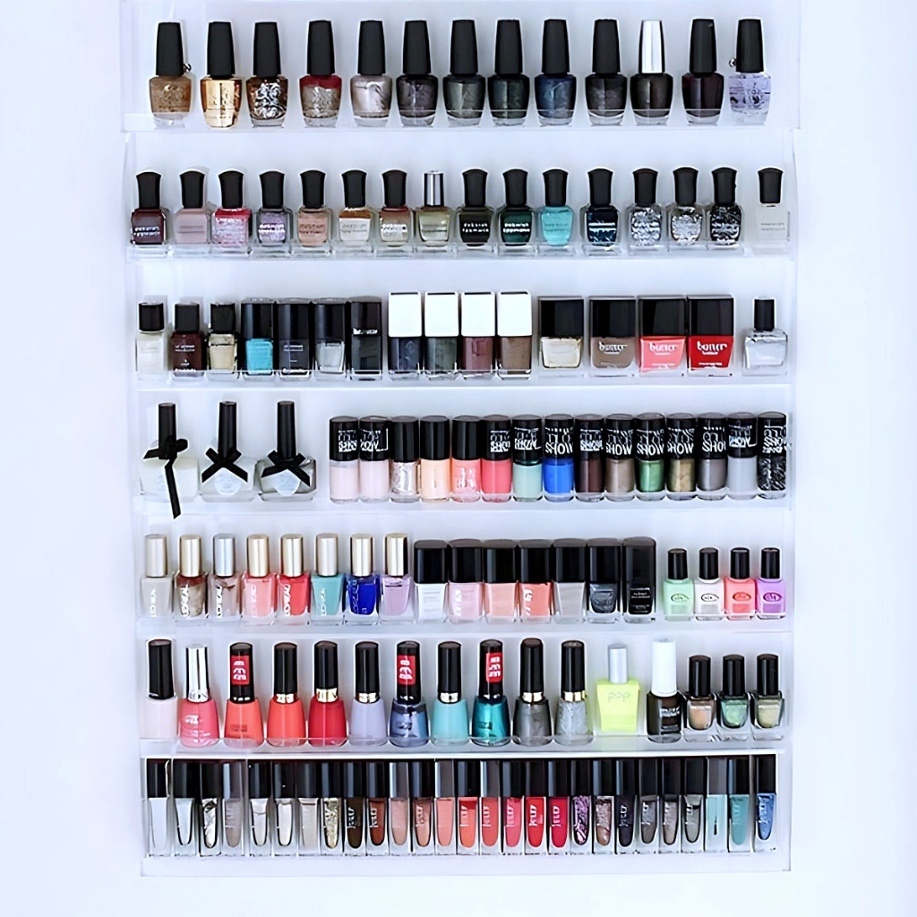 Nail Polish Organizer Rak Kutek Dinding Rak Kosmetik Rak Make Up