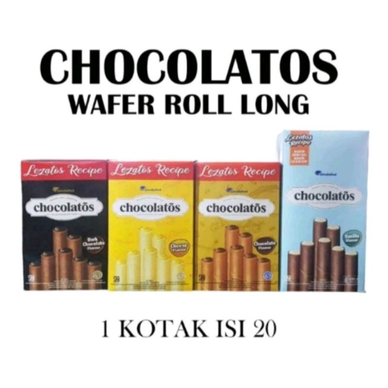 

Chocholatos Wafer Roll Pack isi 20 pcs/ Wafer Coklat Chocolatos