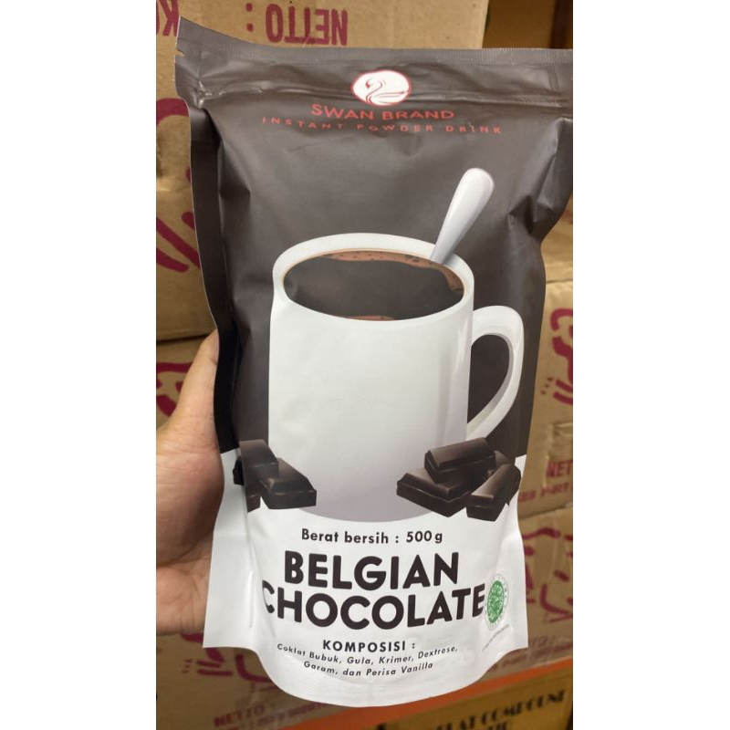 

bubuk minuman Belgian coklat 500g swan brand