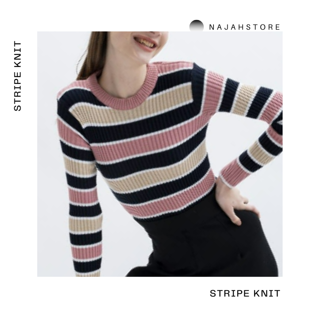 najahstore Stripe inner sweater knit