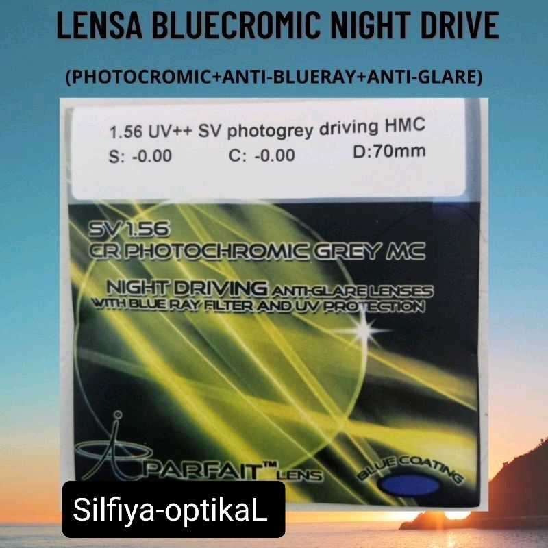 LENSA BLUECROMIC NIGHT DRIVE, KACAMATA BLUECROMIC NIGHT DRIVE