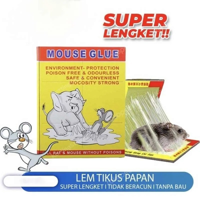 Lem tikus jebakan trap papan buku impor perangkap cap gajah glue board mouse rat /LEM TIKUS ORIGINAL PERANGKAP TIKUS LEM TIKUS GAJAH LEM CICAK