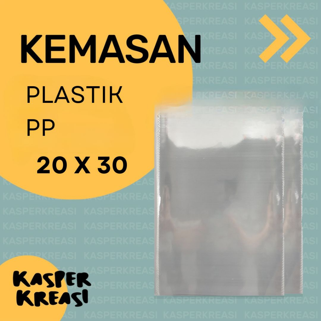 

KEMASAN PLASTIK PP TANPA LEM / UKURAN 20 X 30 / PP TRANSPARANT