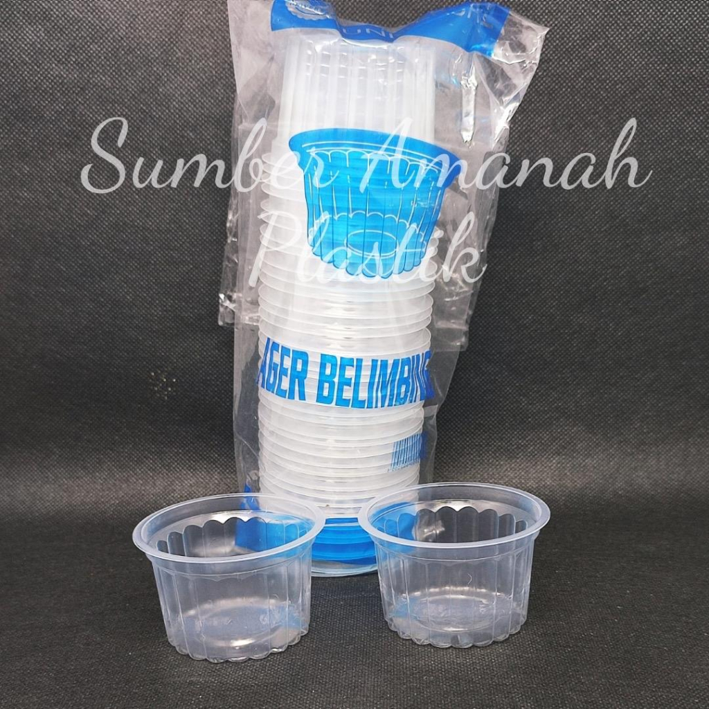 Gelas Plastik Bening 60ml Isi 50pcs | Cup Jelly | Puding Belimbing 60 ml