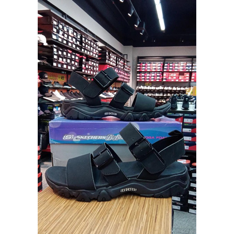 SKECHERS D’LITES 2.0 - COOL COSMOS WOMEN’S SANDALS - BLACK SKE 32998BBK