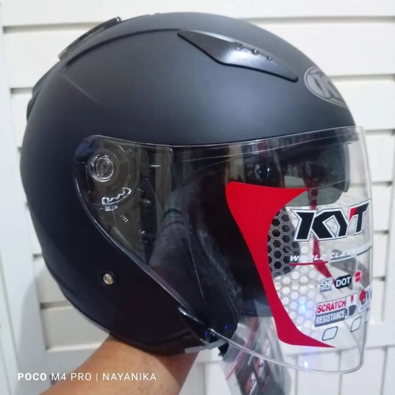 KYT GALAXY FLAT R hitam doff original