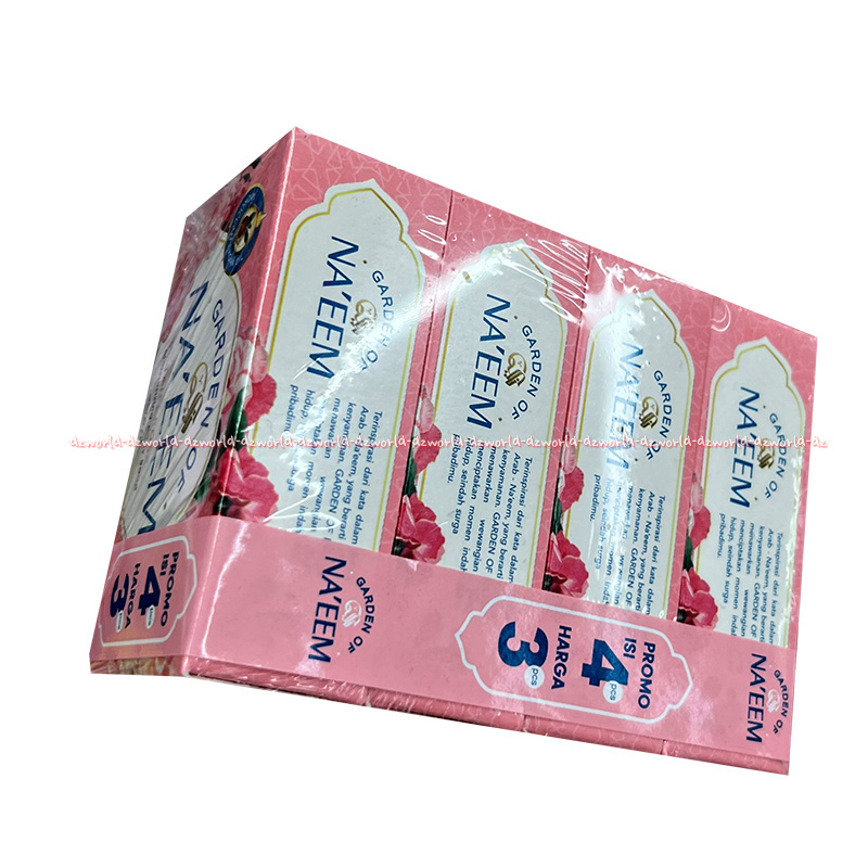 Na'eem Hijab Refreshing Cotton Dream Isi 4pcs Sabun Batang Sabun Mandi Wangi Bunga Sabun Kotak Mosturizing Soap Halal