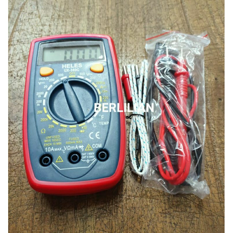 Multimeter Digital Merek HELES UX-369C  Alat Test Alat Ukur Kualitas Bagus
