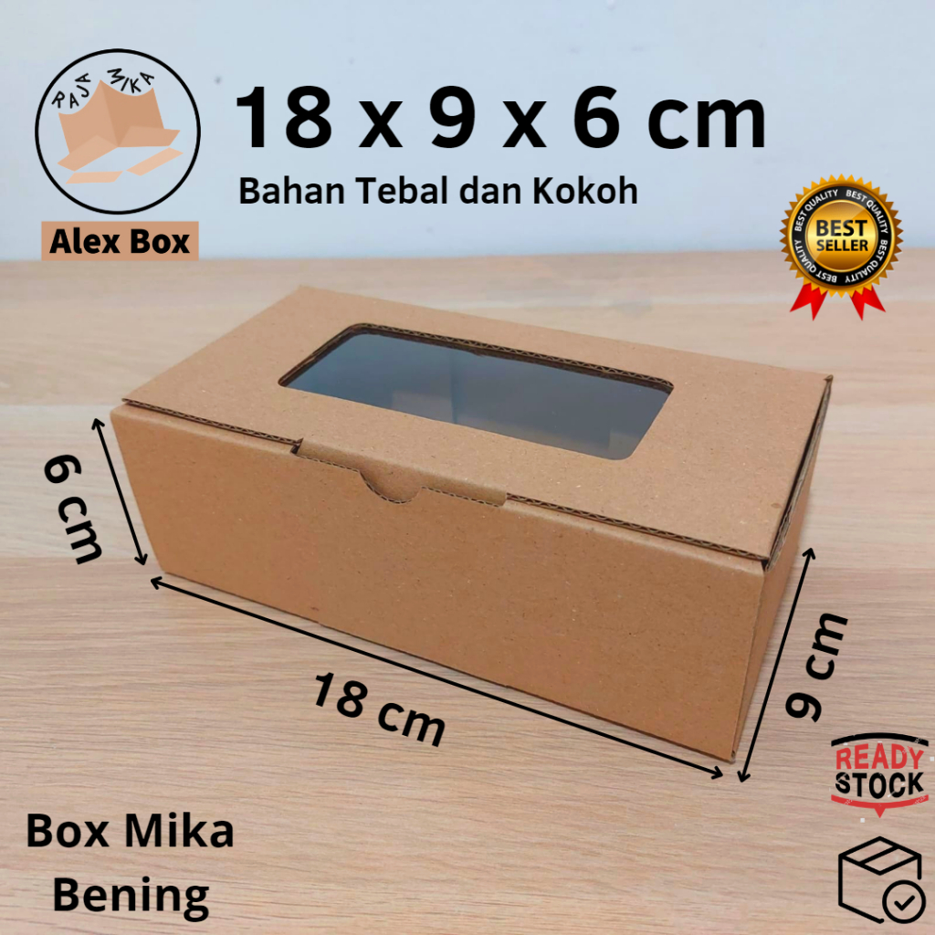 

Kardus Mika 18 x 9 x 6 cm... model diecut, untuk kue hampers dll