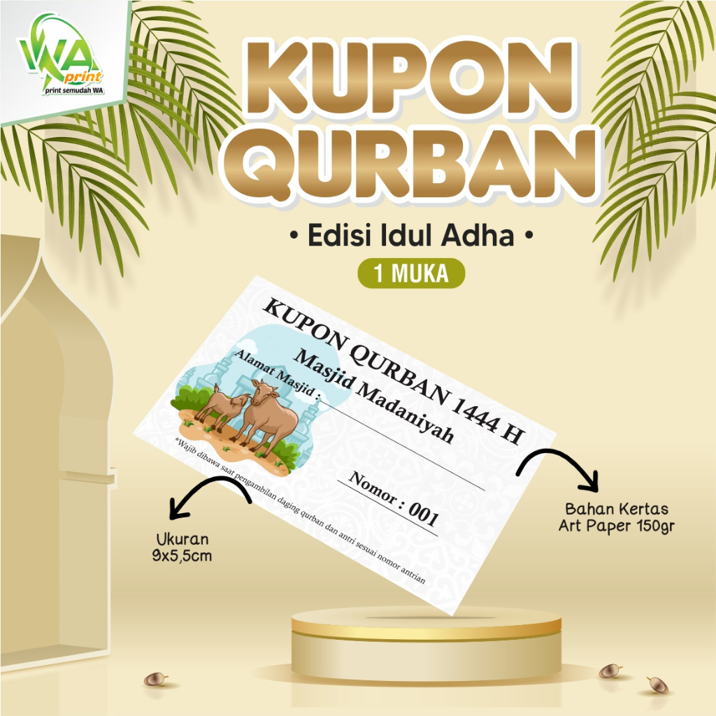 Kupon Qurban | Kupon Pengambilan Daging Qurban