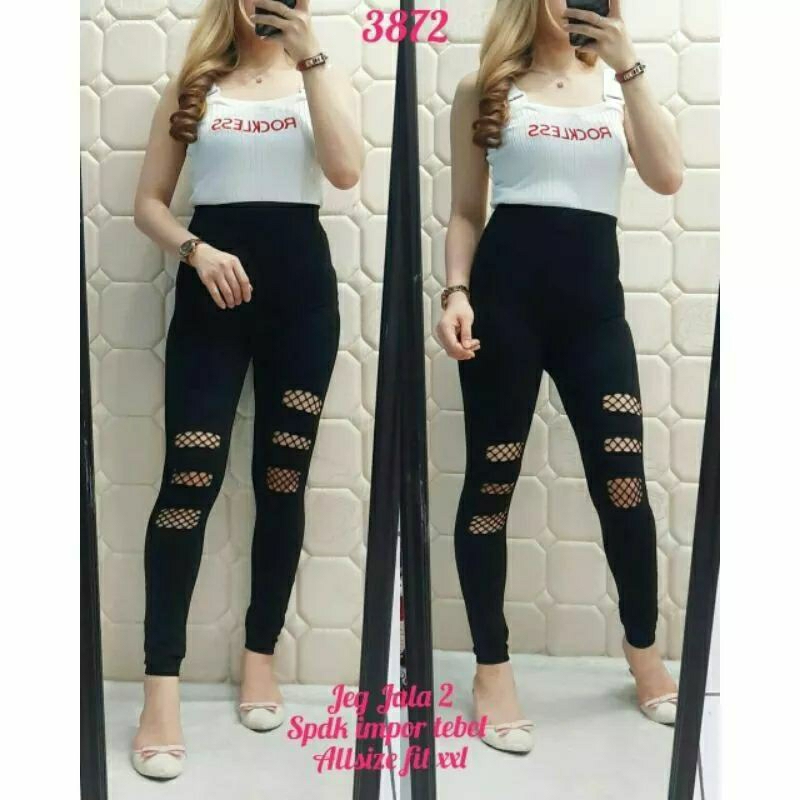 Legging Wanita Sobek
