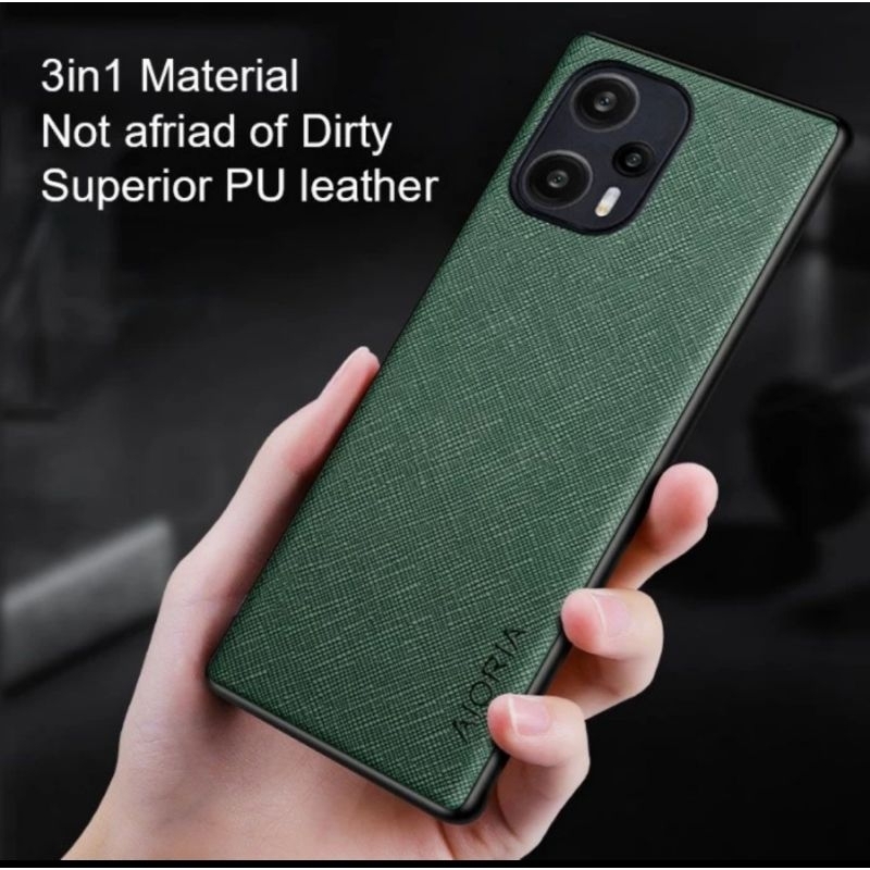 Xiaomi poco f5 soft case canvas cross pattern premium case