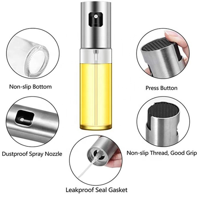 [DEASHOP] BOTOL SPRAY MINYAK KACA 100 ML / ALAT MINYAK AIRFRYER PRAKTIS HEMAT MINYAK / OLIVE OIL SPRAYER MIST STAINLESS AIR FRYER BBQ / BOTOL PENYIMPAN MINYAK KACA