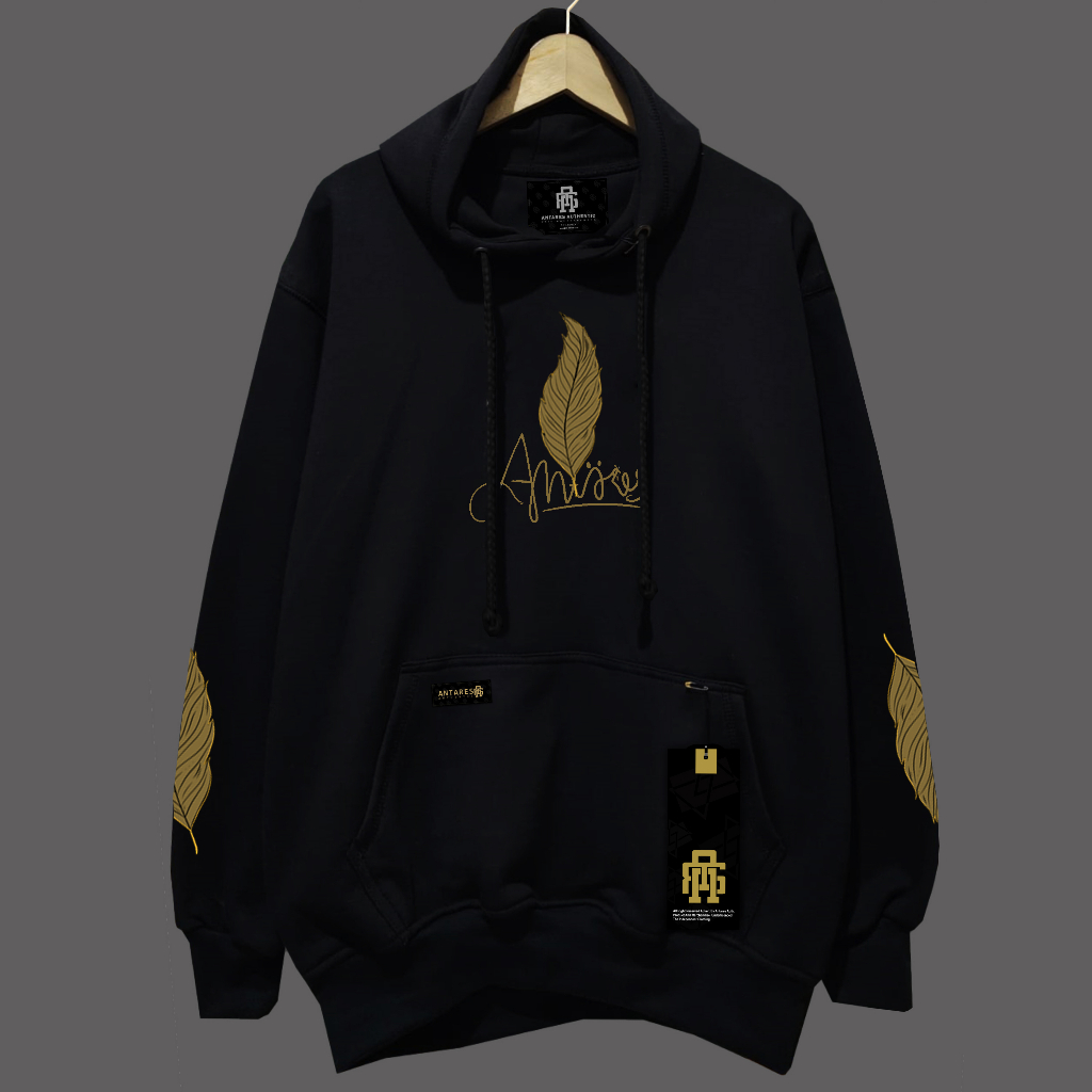 SWEATER HOODIE ANTARES AUTHENTIC DISTRO PRIA ORIGINAL daun