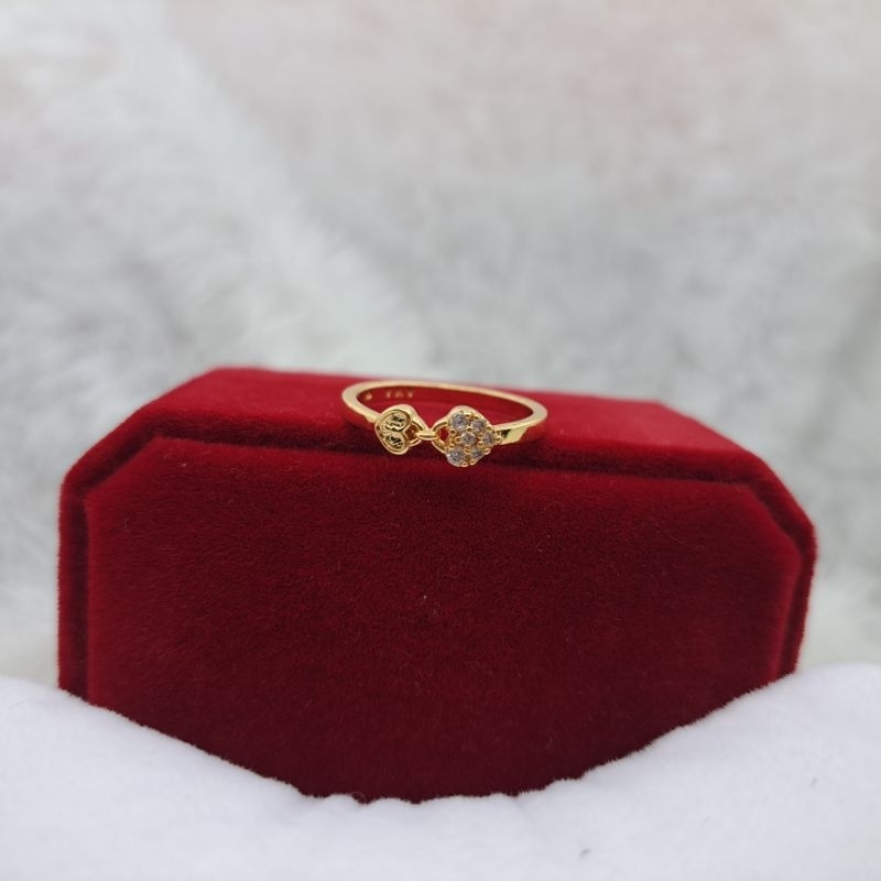 Cincin Permata Terbaru simpel korean lapis emas