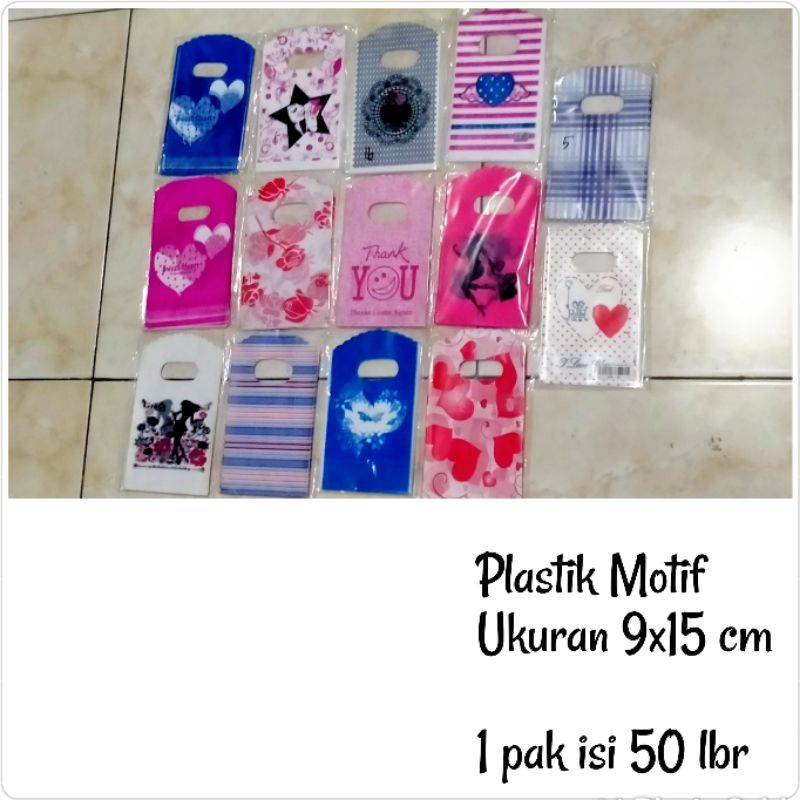 Kantong plastik kresek motif olshop kecil 9x15cm termurah