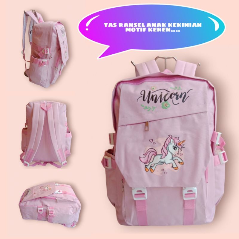 Tas ransel sekolah anak - Tas ransel anak SD perempuan - tas anak cewek kekinian - memiliki 3 reslet