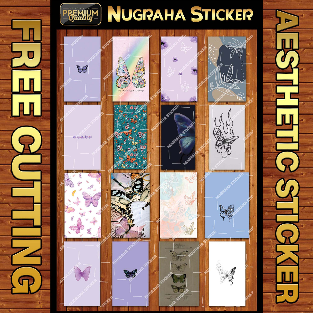 

(144 PCS) Sticker Butterfly Aesthetic